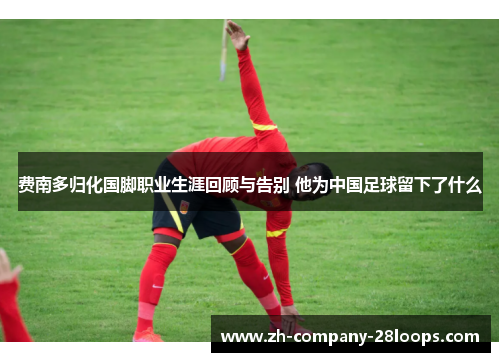 费南多归化国脚职业生涯回顾与告别 他为中国足球留下了什么 费南多归化国脚职业生涯回顾与告别 他为中国足球留下了什么